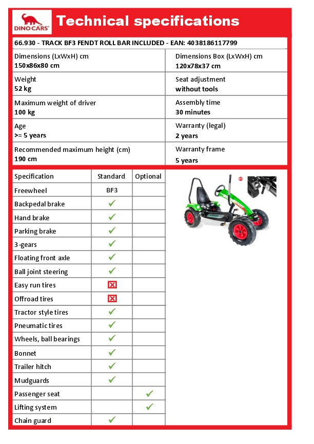 Dino Tracks Fendt BF3 + Roll Bar